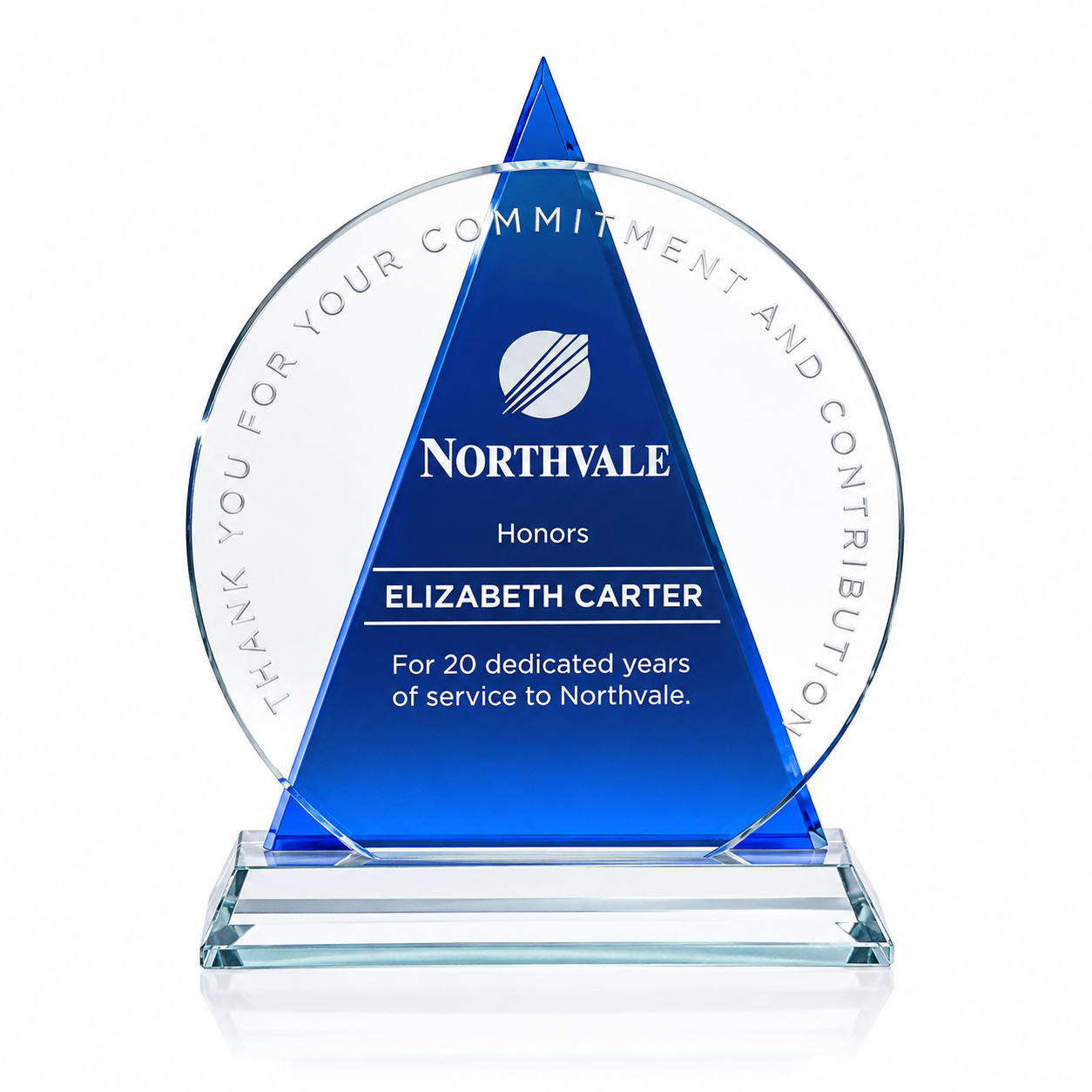 Pinnacle Optical Crystal Award – Corporate Excellence Trophy
