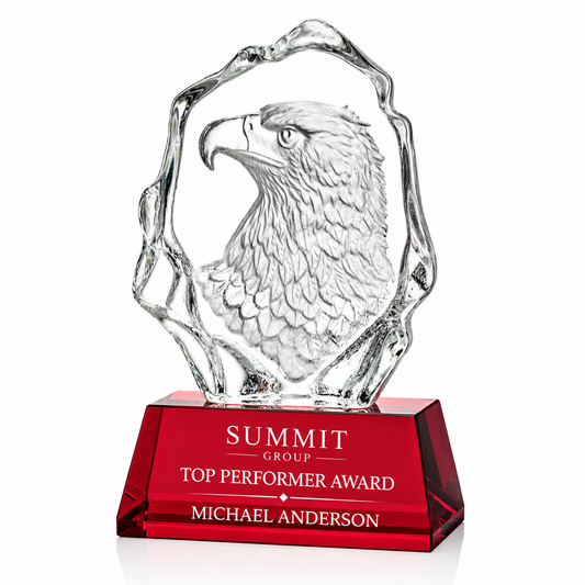 Patriot Eagle Optical Crystal Award – Leadership Recognition Trophy