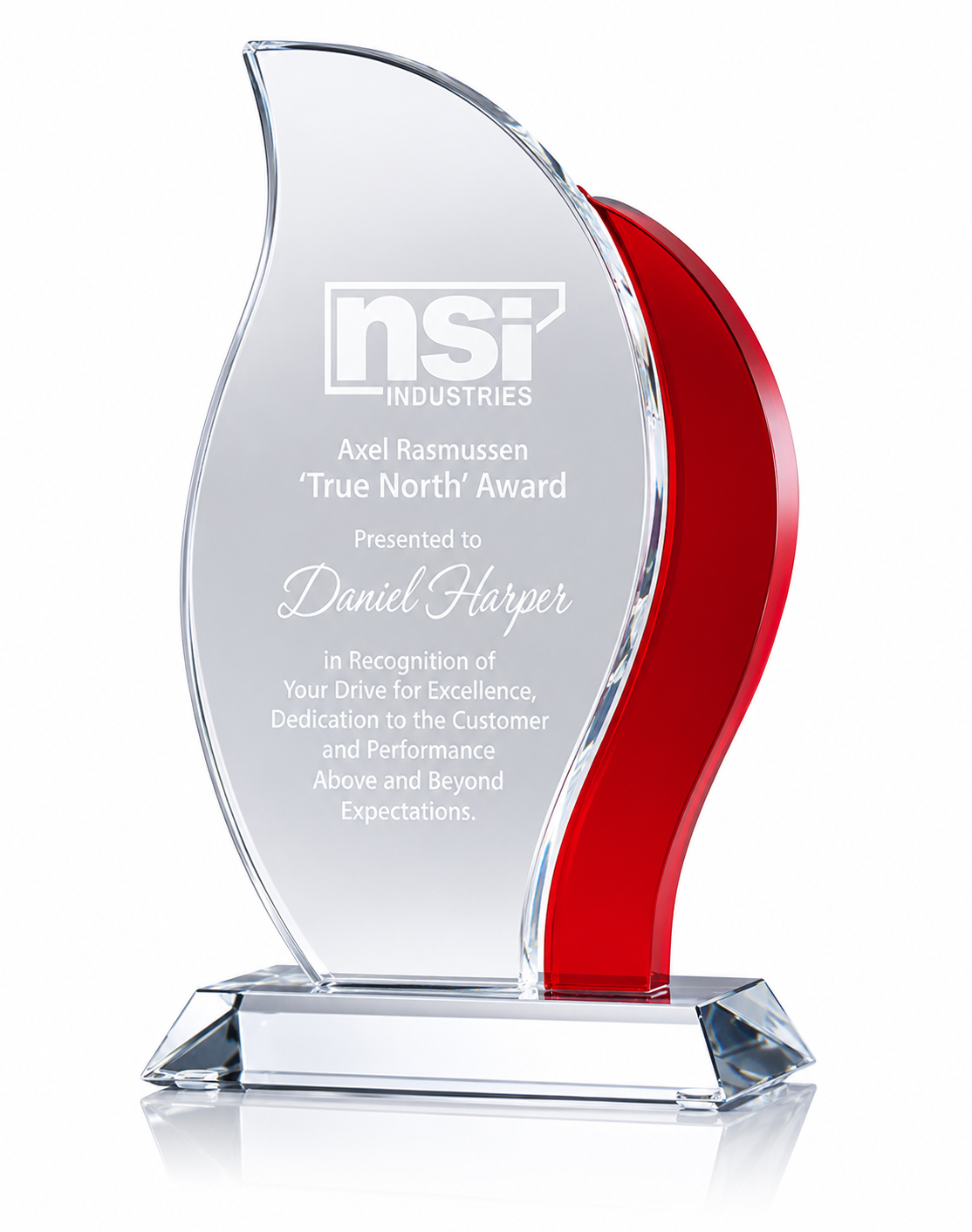 Flame Optical Crystal Award – Excellence Recognition Trophy