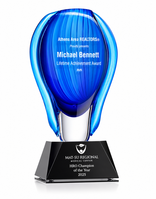 Art Glass Vase Award – Lifetime Achievement Trophy