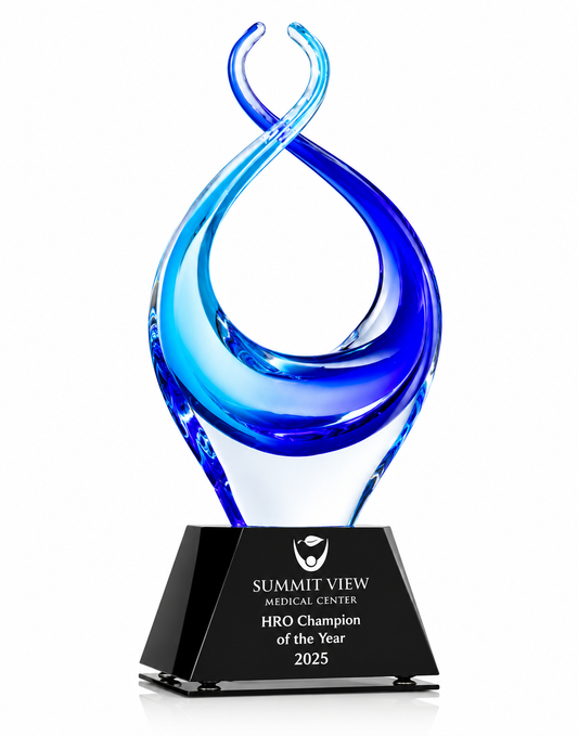 Infinity Art Glass Award – Excellence Recognition Trophy
