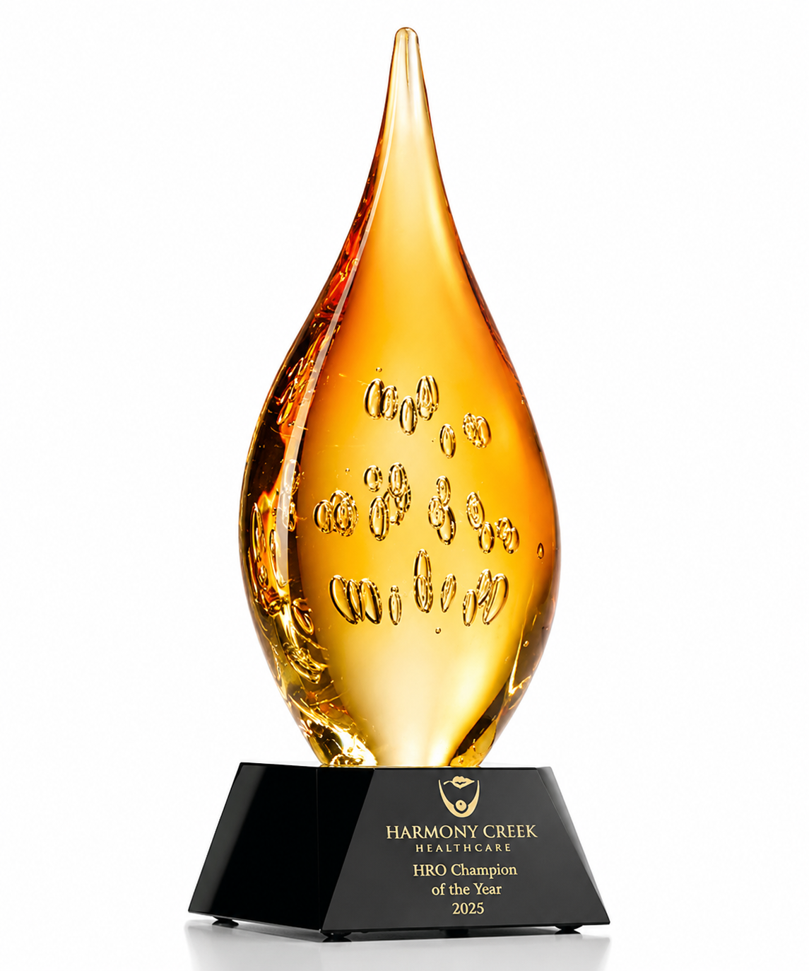 Genesis Flame Art Glass Award – Leadership Recognition Trophy