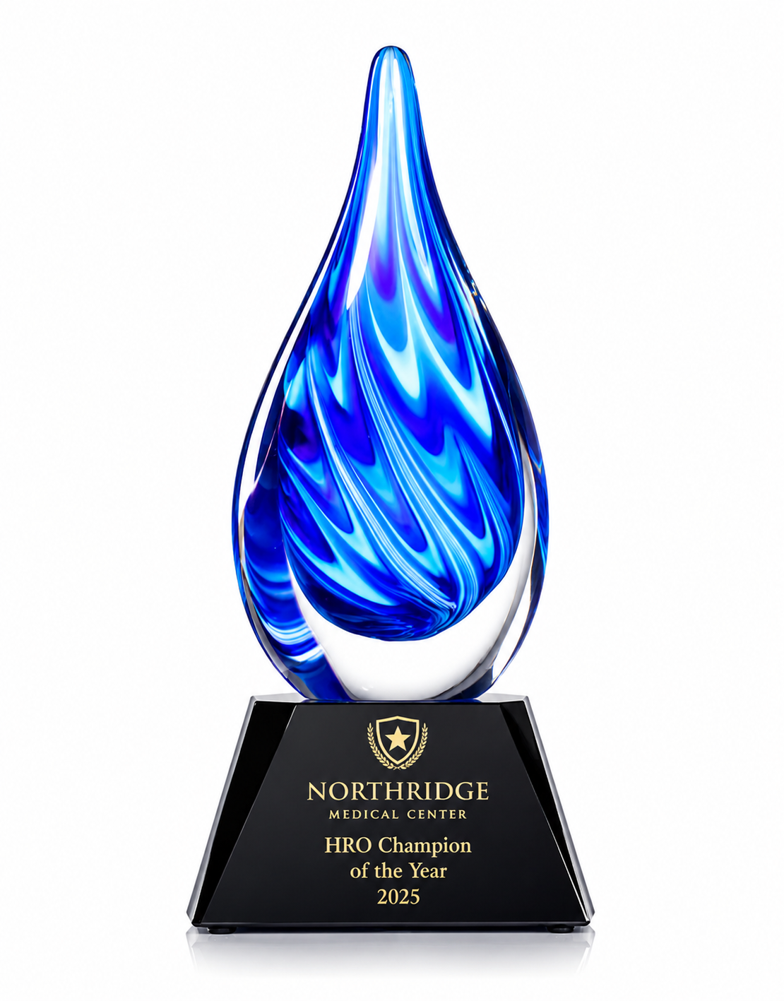 Aurora Art Glass Award – Executive Excellence Trophy
