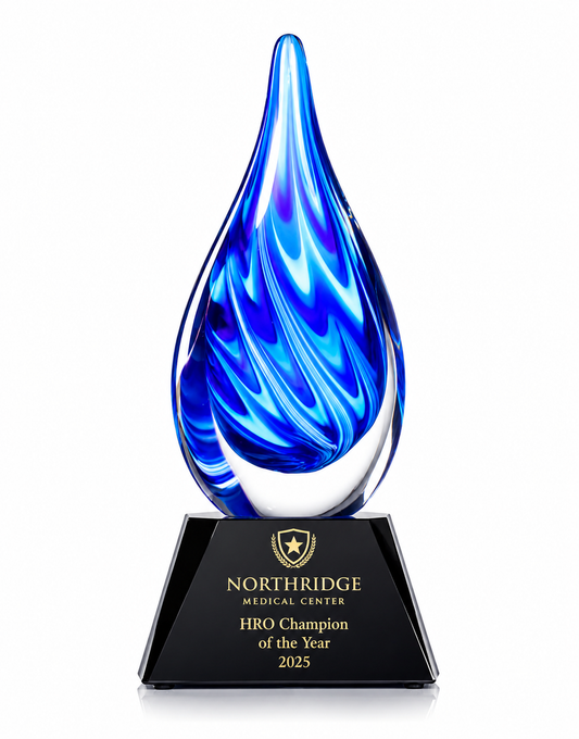 Aurora Art Glass Award – Executive Excellence Trophy