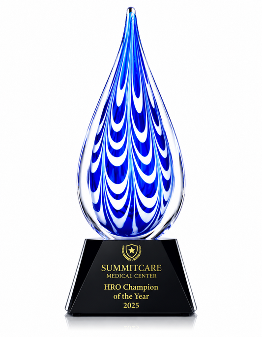 Tidal Art Glass Award – Innovation Achievement Trophy