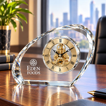 Eden Timeless | Custom Crystal Clock Award for Corporate Recognition
