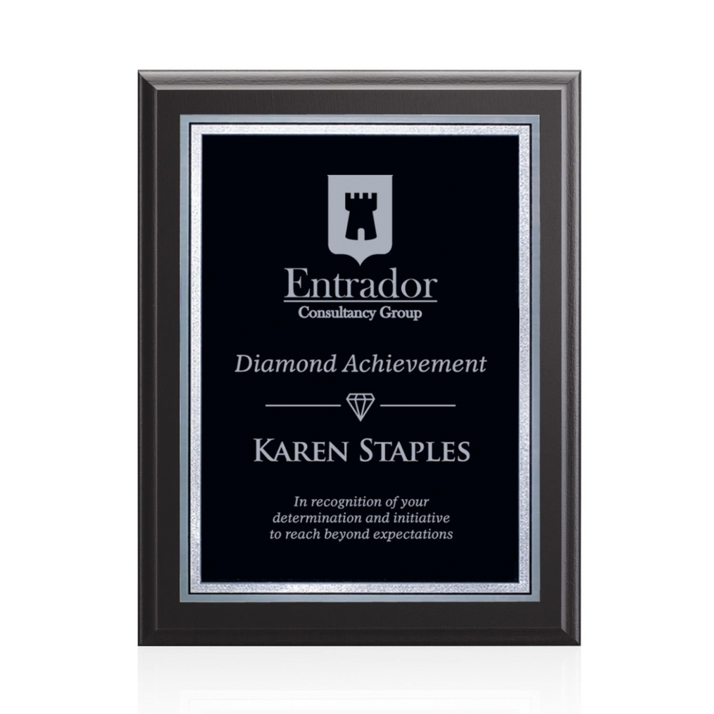 Farnsworth Savoy| Custom Engraved Black Recognition Plaque Award