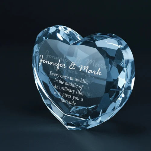 Faceted Heart Keepsake plaque