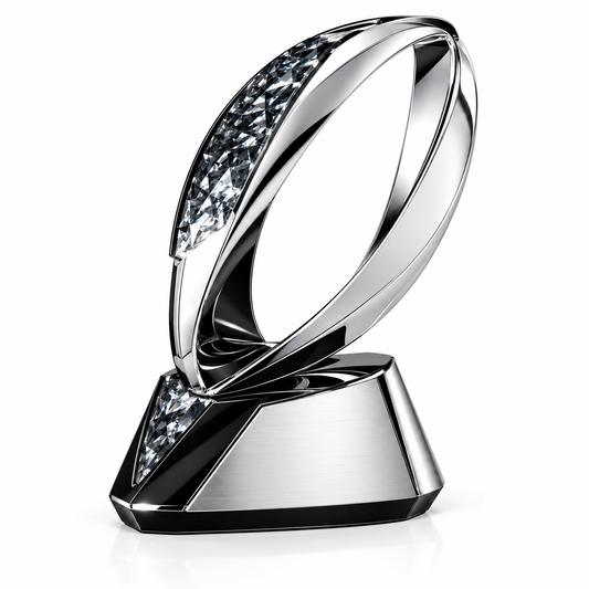 Modern Silver Velocity | Customized Metal Corporate Award