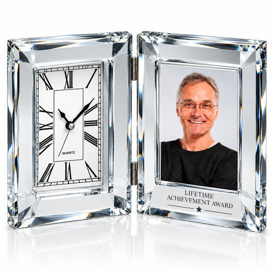 Silver Memories | Personalized Retirement Photo Frame Clock