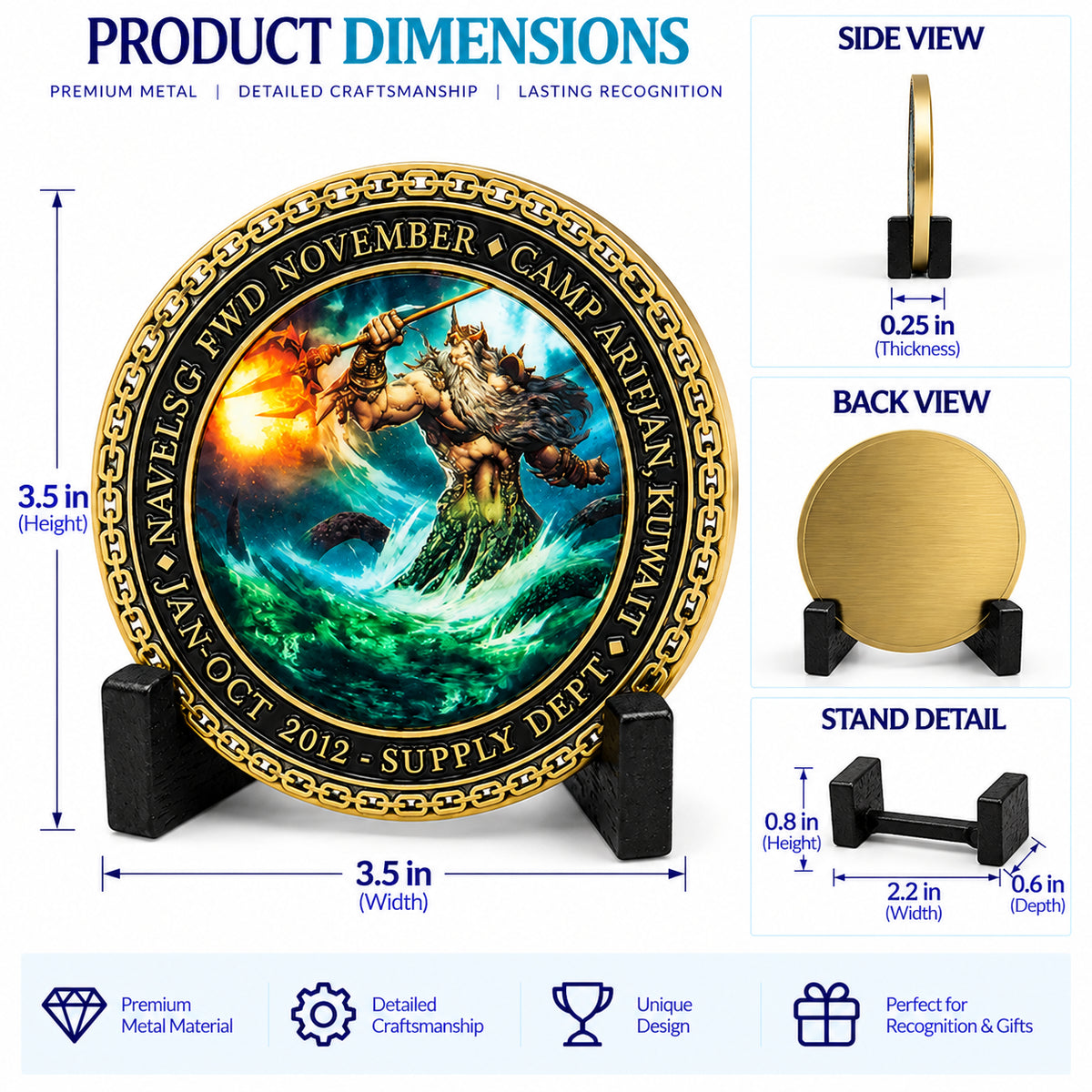 Navy Challenge |Custom Navy Antique Brass Military Commemorat