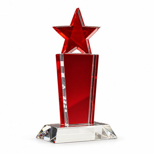 Star Ruby | Custom Crystal Corporate Service Award