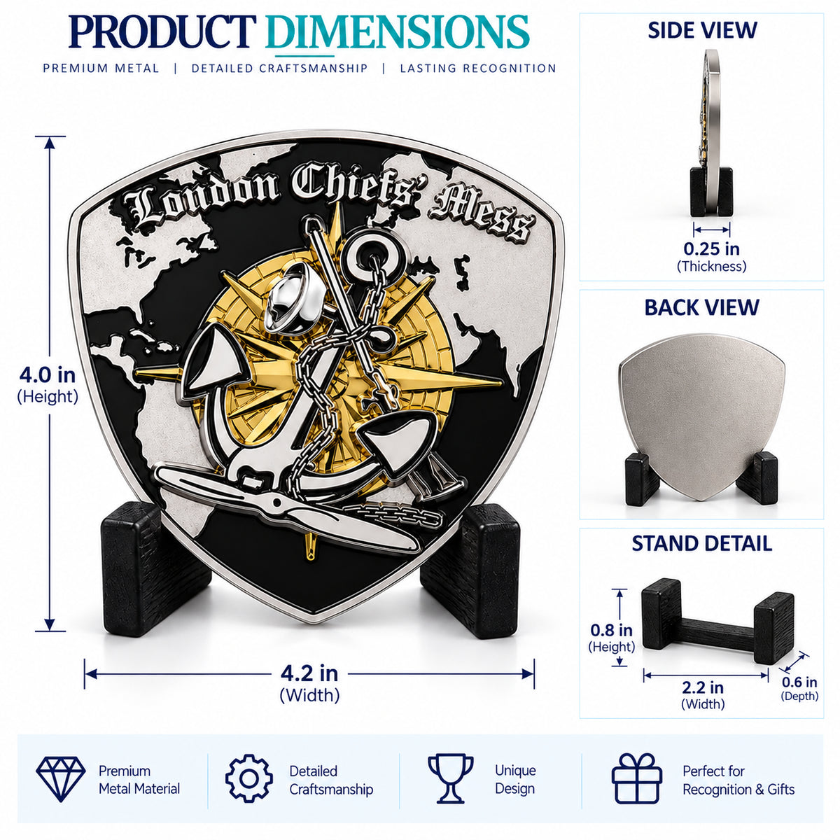 Custom Service Command | Personalized Military Challenge Coin for Command Recognition