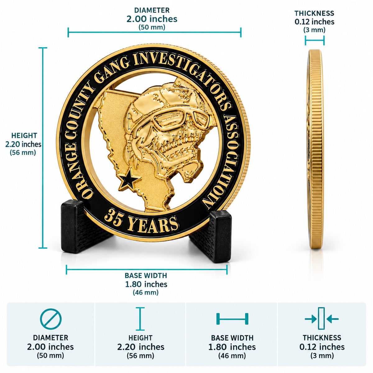 Police Coin | Personalized Police Officer Achievement Coin