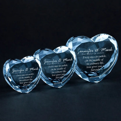Faceted Heart Keepsake plaque
