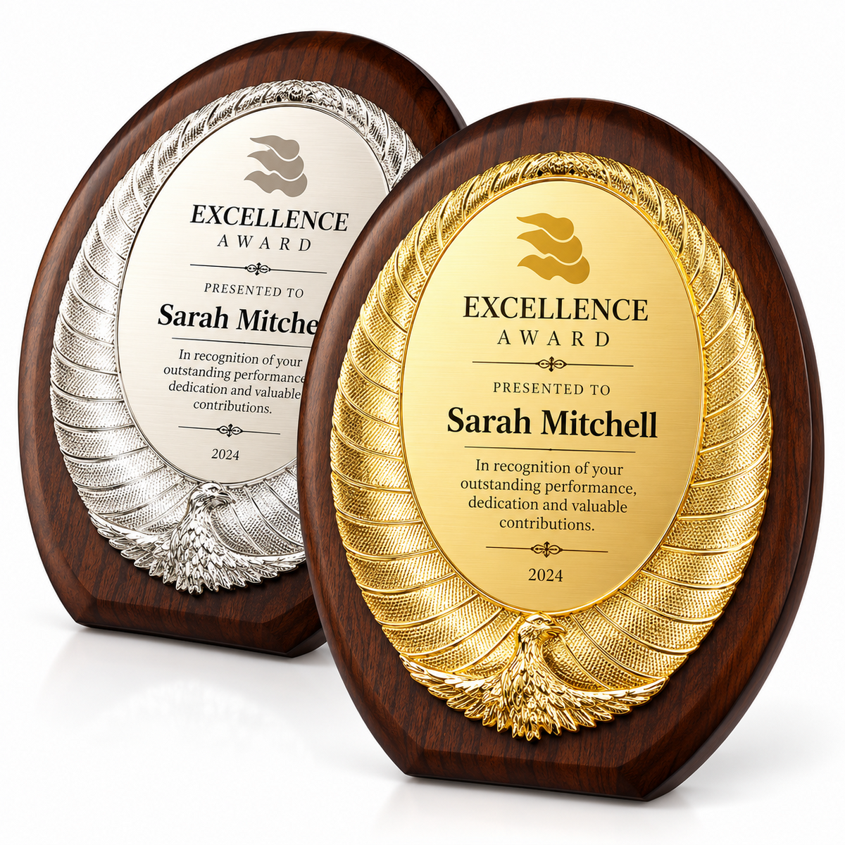 Performance Laurel | Custom Wood Performance Plaque Award
