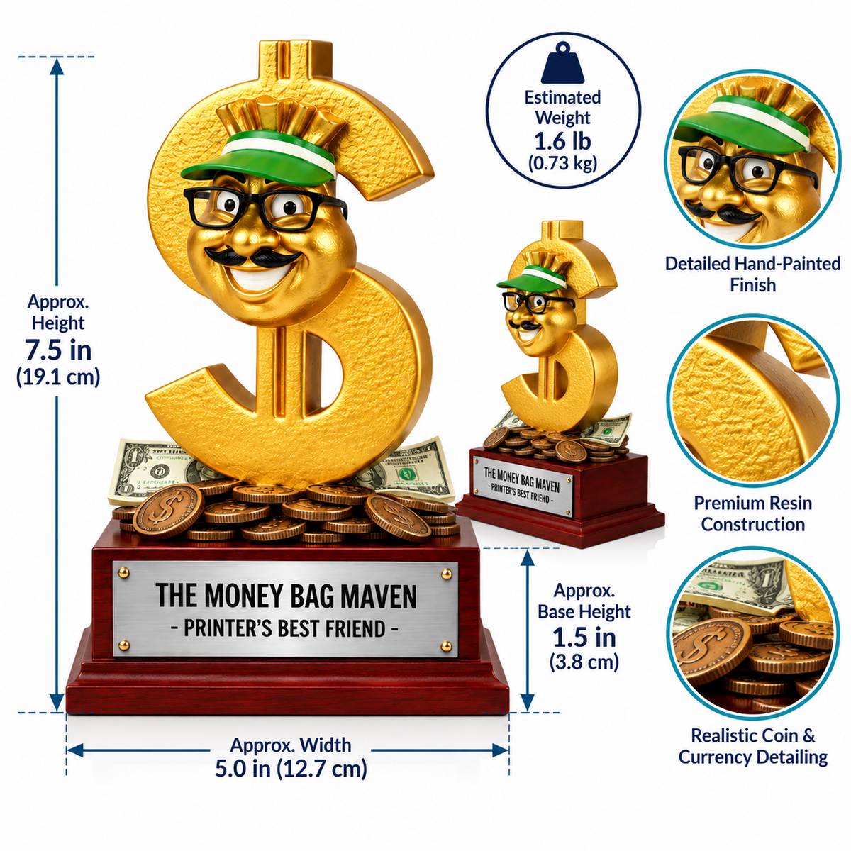 Profit Powerhouse | Custom sales trophy for revenue milestone recognition