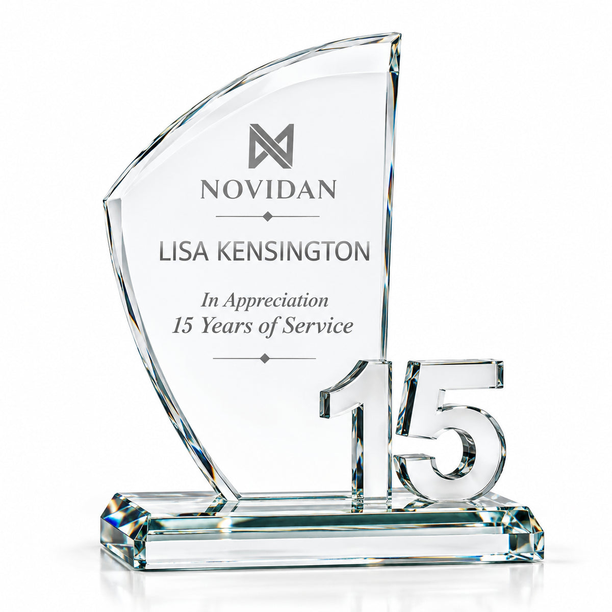 Optic Aegis | Modern Sail Plaque for Employee Excellence