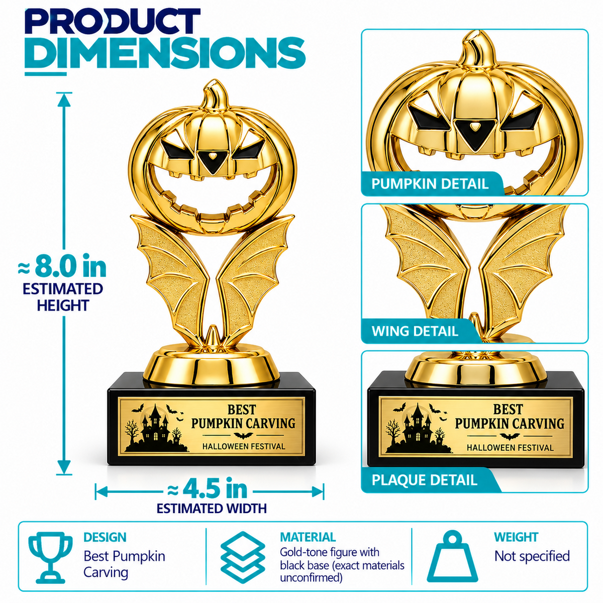 Jack O’Glow | Customized Halloween Decoration Recognition Trophy