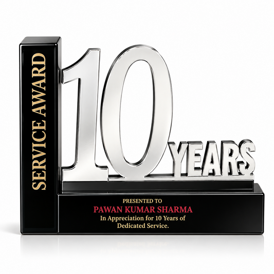 Silver Legacy | Custom Metal 10 Year Service Recognition Award