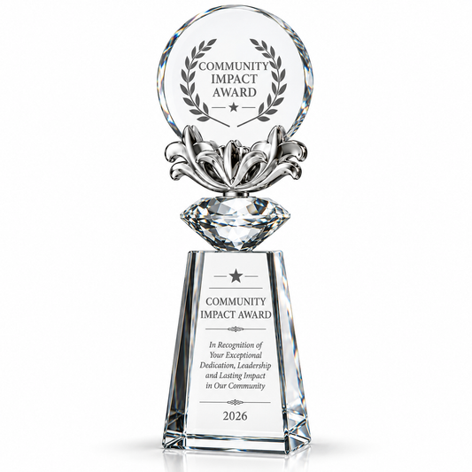 Laurel Crystal | Custom Community Service Award