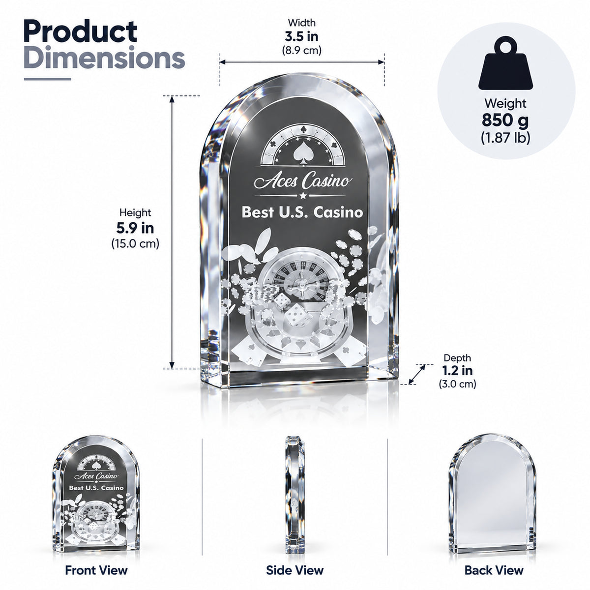 Casino Prestige | Custom Casino Recognition Crystal Award