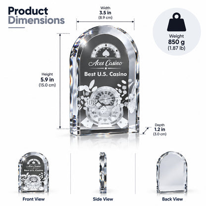 Casino Prestige | Custom Casino Recognition Crystal Award