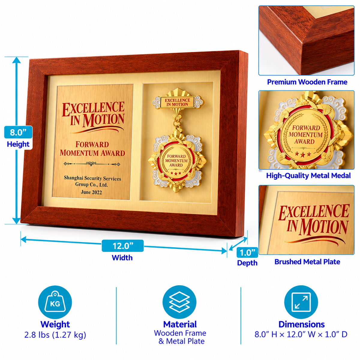 Frontline Valor | Custom Wood Service Recognition Award