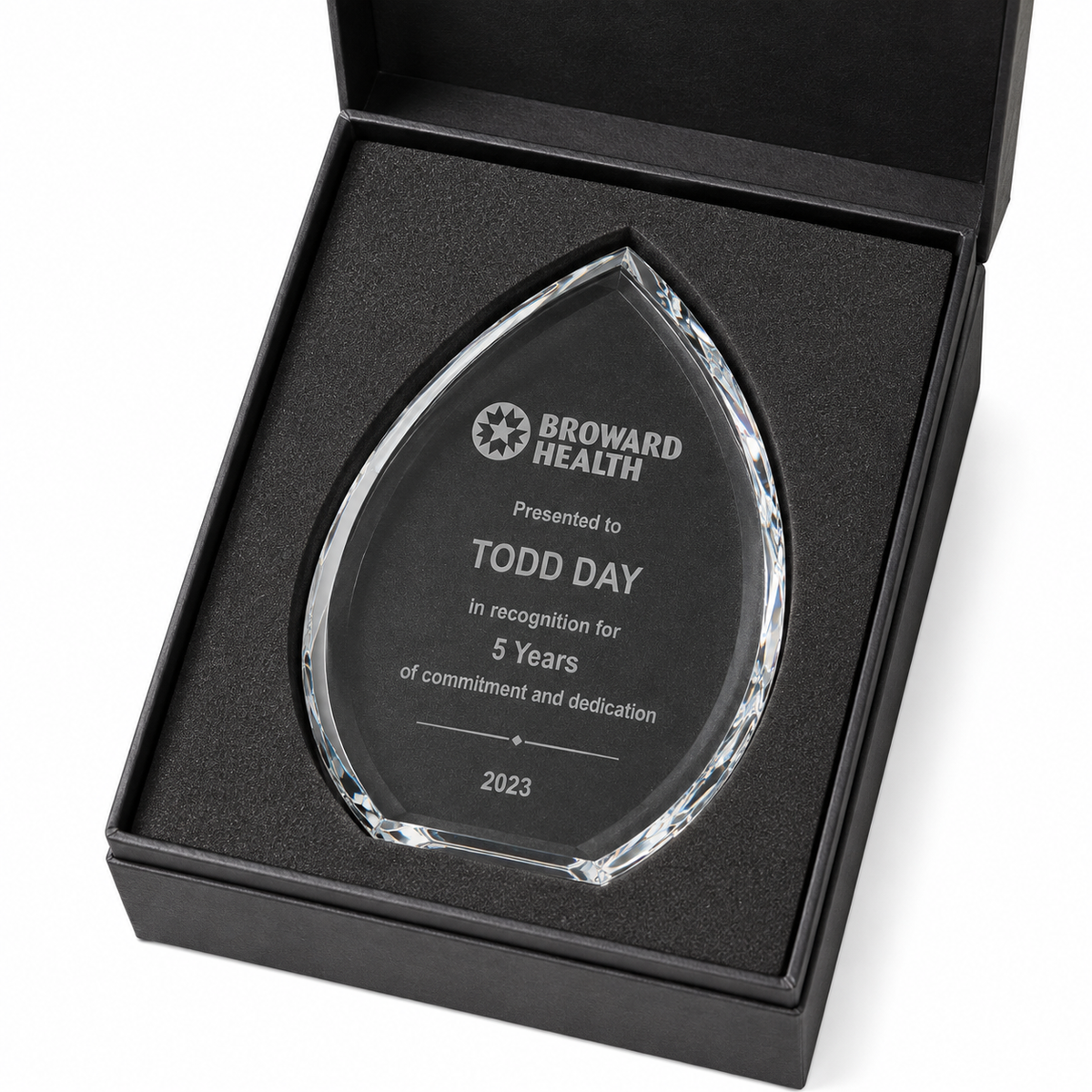 Eclipse Teardrop | Employee Service Crystal Award