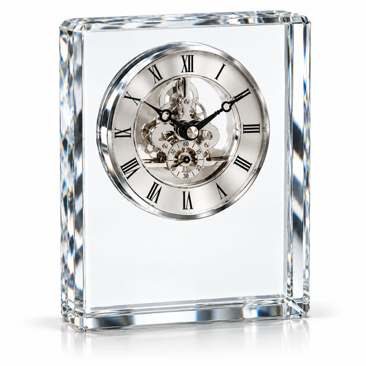 Aurora Excellence | Custom Crystal Clock Recognition Award
