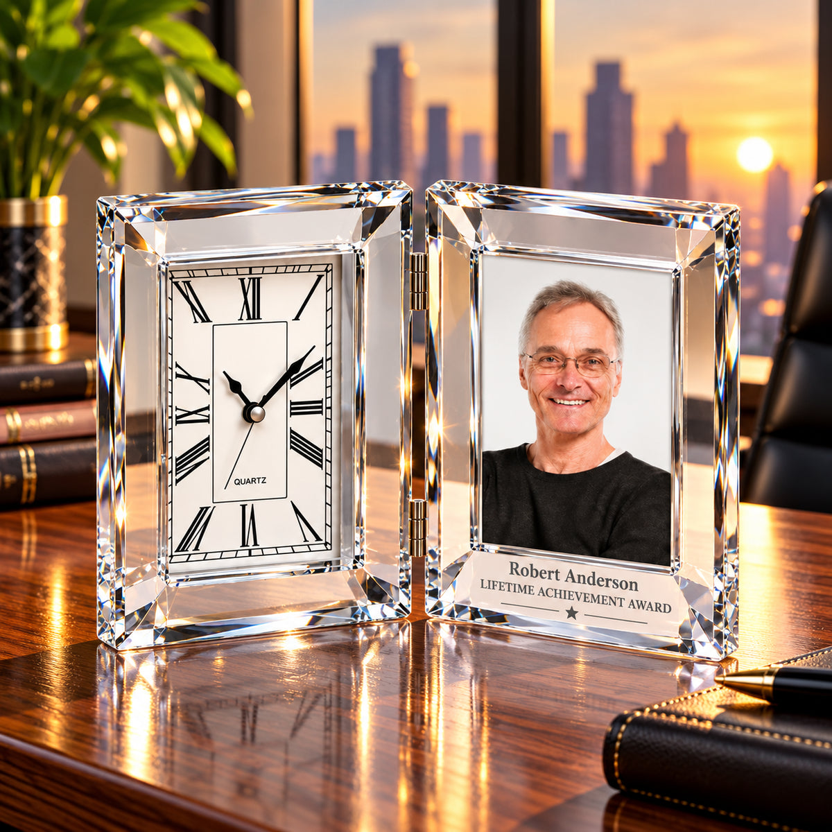 Silver Memories | Personalized Retirement Photo Frame Clock