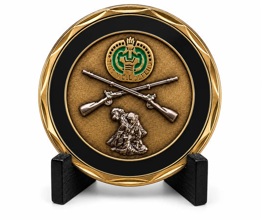 Military Challenge | Antique Brass 3D Army Recognition Coin