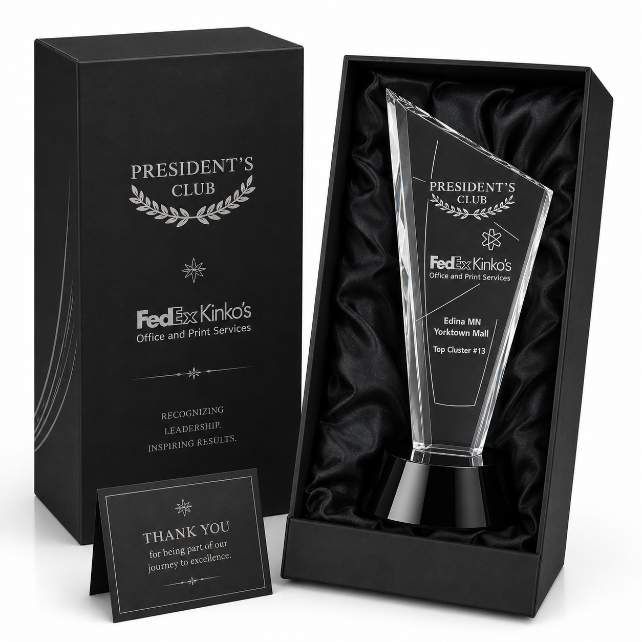 Personalized Engraved Invincible Crystal Award