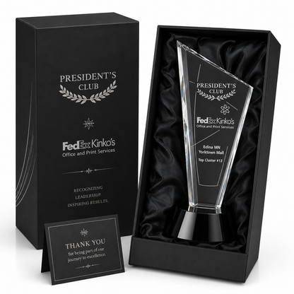 Personalized Engraved Invincible Crystal Award