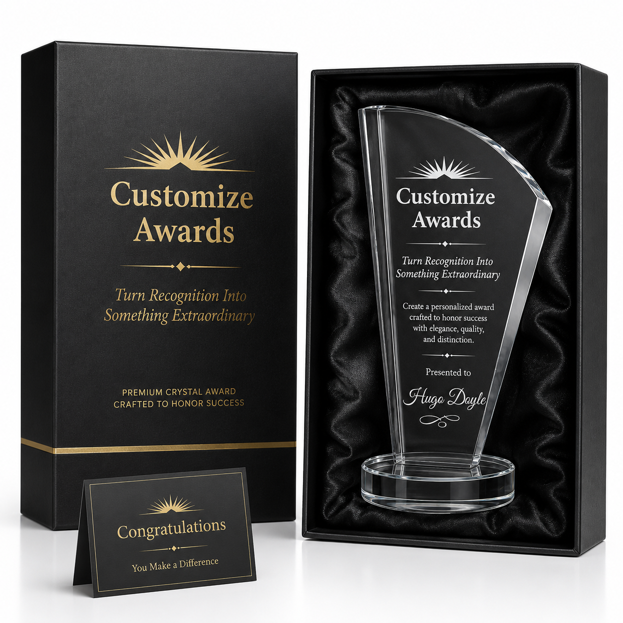 Personalized Merit Crystal Award