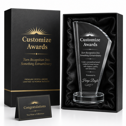 Personalized Merit Crystal Award