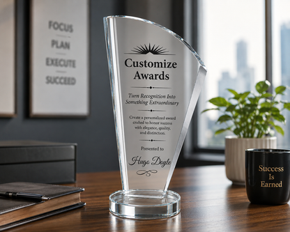 Personalized Merit Crystal Award