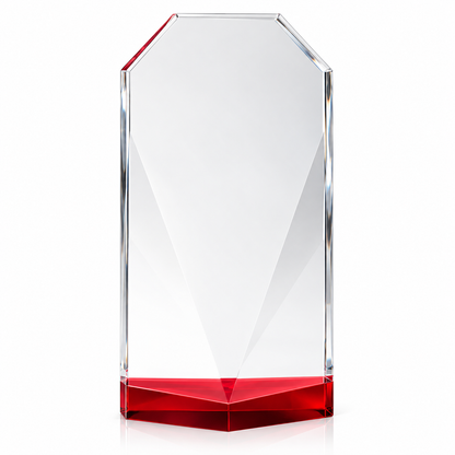 Diamant Rouge | Trophée de reconnaissance en cristal gravé et personnalisé