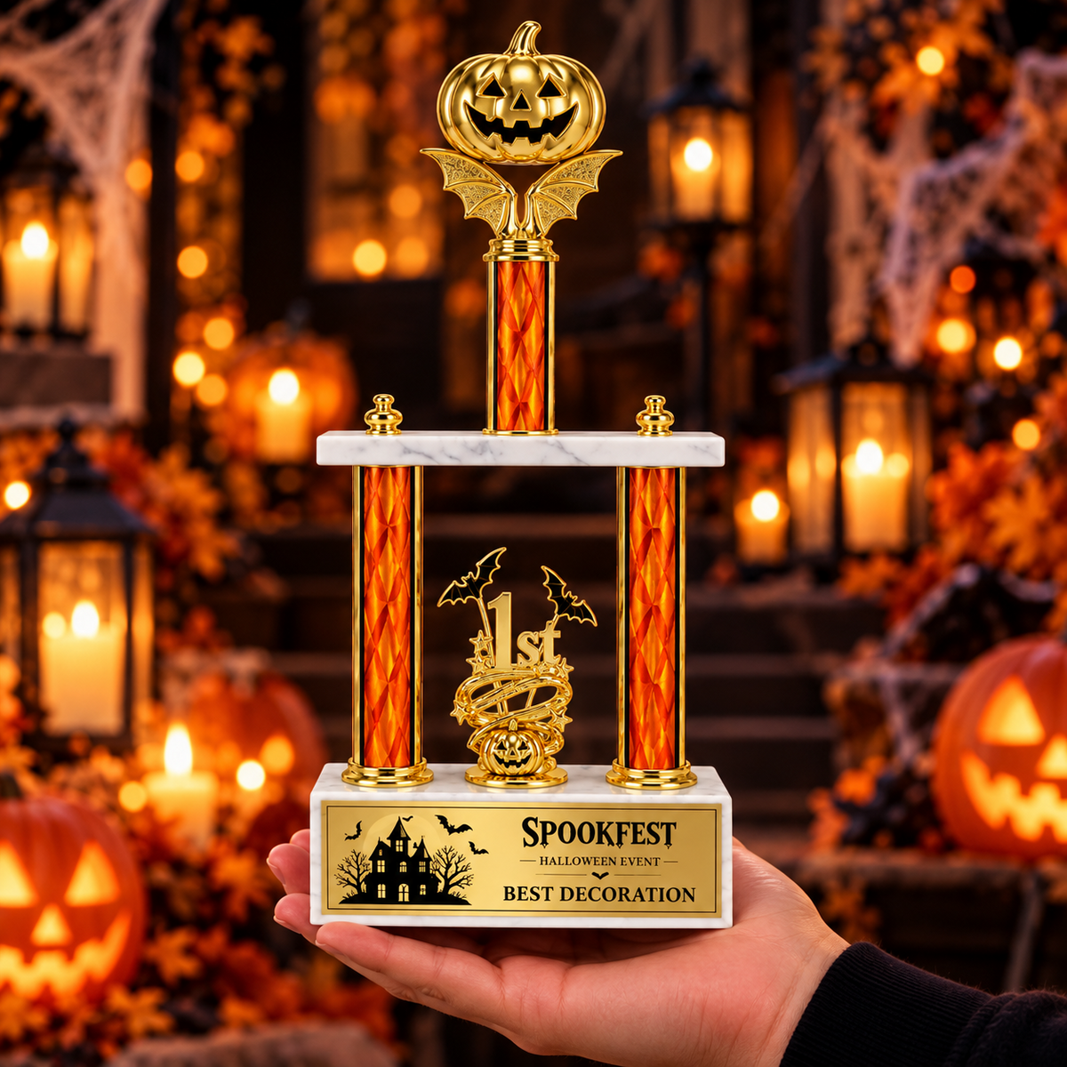 Batwing Majesty | Customized Halloween Decoration Achievement Trophy