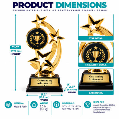 Trophée personnalisé Gold Astro Spinner (Édition Premium)