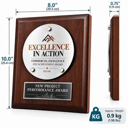 Enterprise Progress | Custom Wood Achievement Plaque