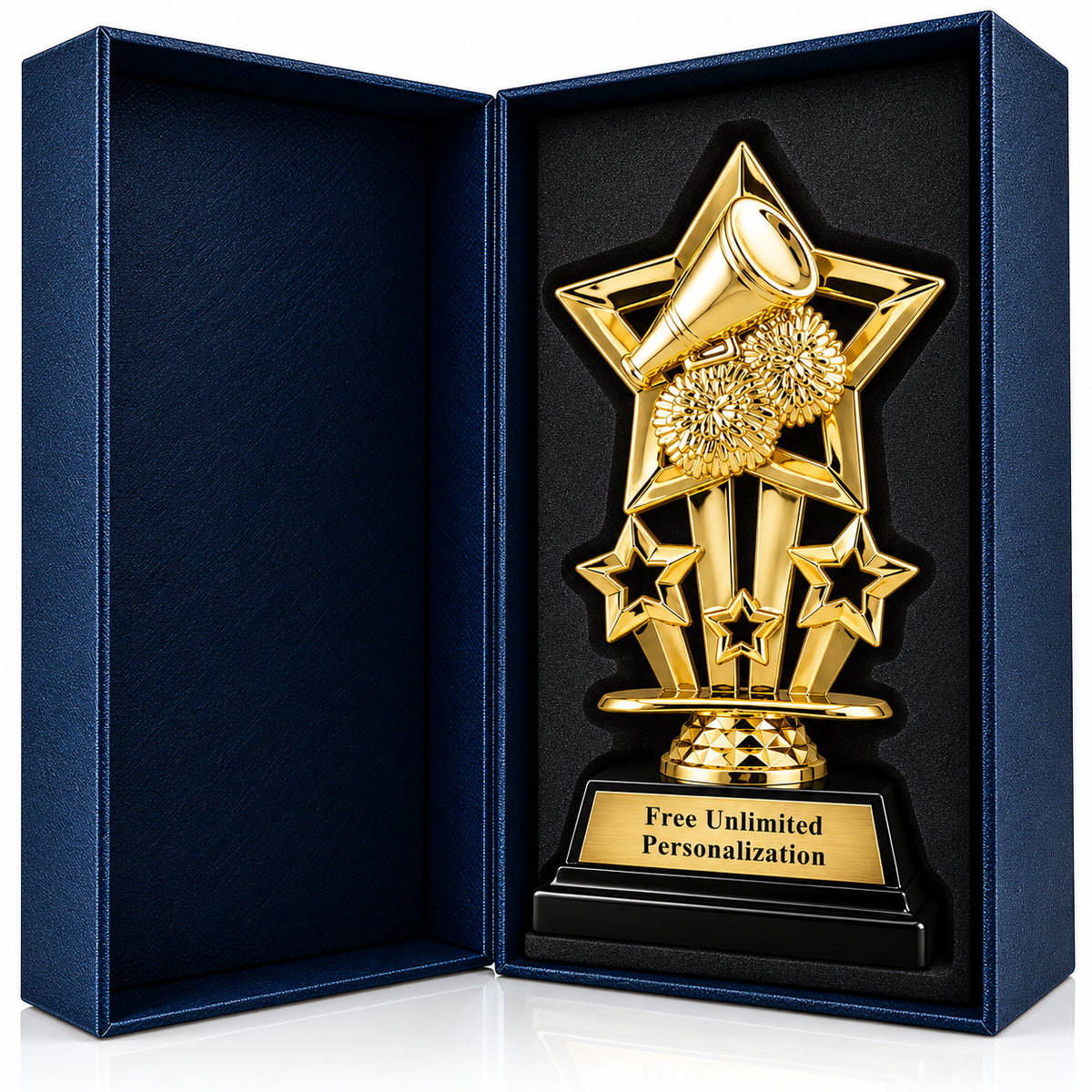 Shooting Cheer Star | Custom Engraved Cheerleading Achievement Trophy