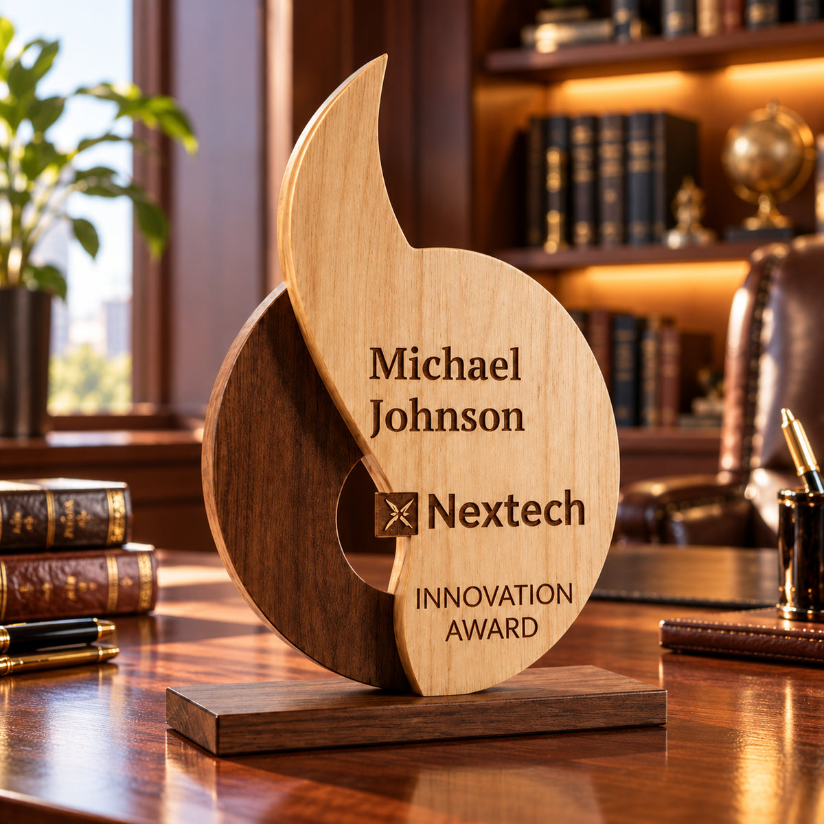 Curved Wood | Personalized Engraved Recognition Plaque Award