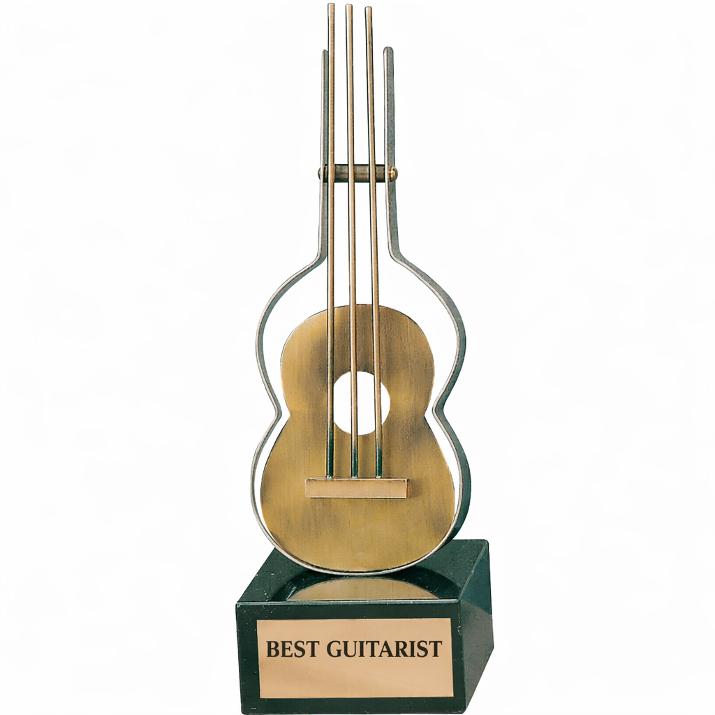 Guitar Handmade Metal Trophy