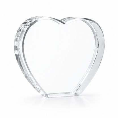 Personalized Crystal Heart Award Plaque