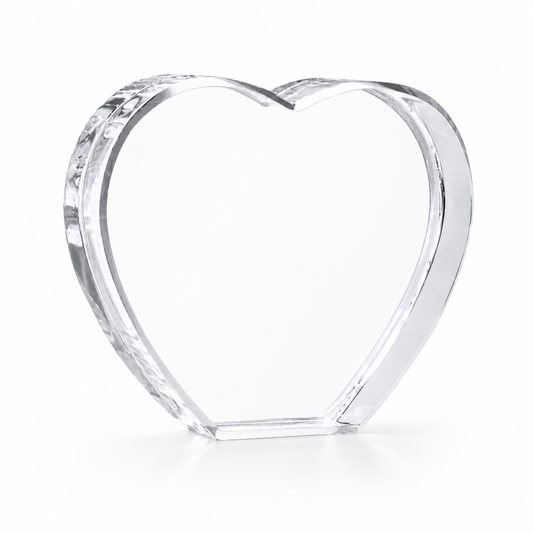 Personalized Crystal Heart Award Plaque