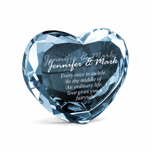 Faceted Heart Keepsake plaque