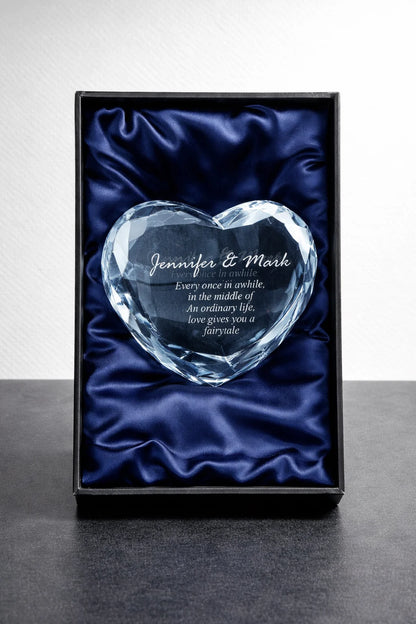Faceted Heart Keepsake plaque