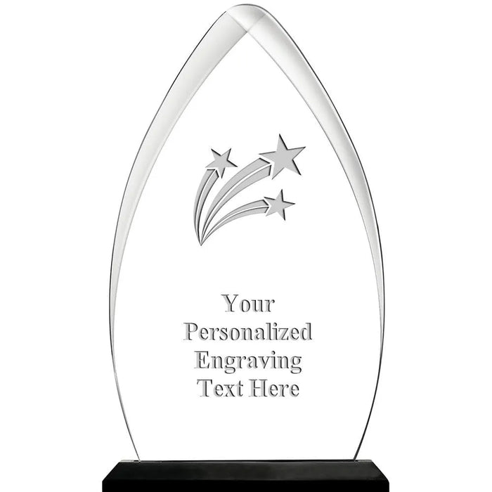 Custom Flame Acrylic Award – Personalized Shooting Stars Trophy