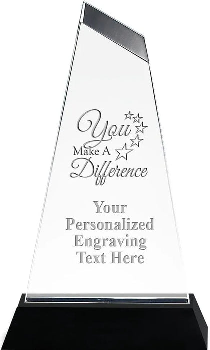 Custom Acrylic Appreciation Award – Personalized Engraved Slant-Top Trophy